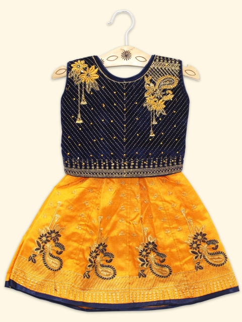 

Born Babies Yellow Ethnic Motifs Dress