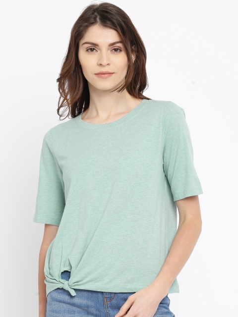

Vero Moda Women Green Solid Boxy Top
