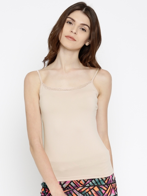 

Vero Moda Women Dusty Pink Solid Spaghetti Top