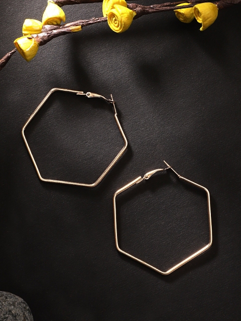 

KACY Gold-Toned Geometric Hoop Earrings