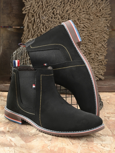

AfroJack Men Black Chelsea Boots