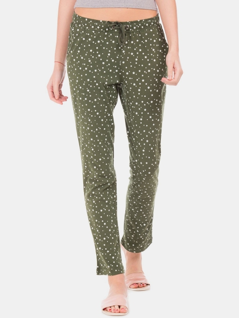 

Sugr Women Green Printed Trousers