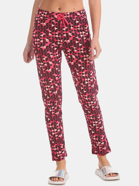 

Sugr Women Pink Floral Printed Trousers