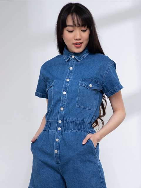

ORIGIN BY ZALORA Blue Denim Jumpsuit