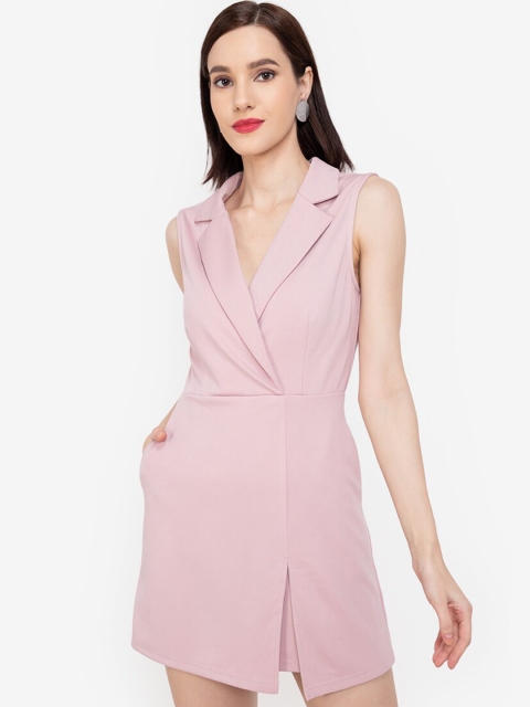 

ZALORA WORK Pink Blazer Playsuit