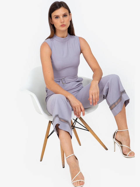 

ZALORA WORK Grey Basic Jumpsuit