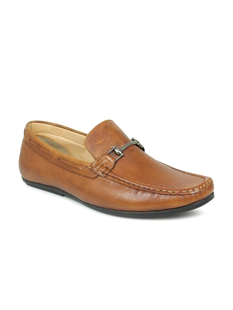 

PRIVO Men Brown Leather Loafers