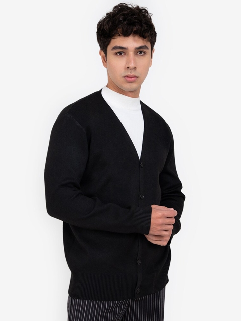 

ZALORA BASICS Men Black Knitted Cardigan