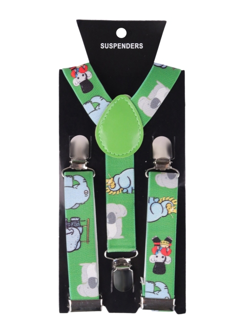 

Spiky Kids Green & White Printed Suspenders