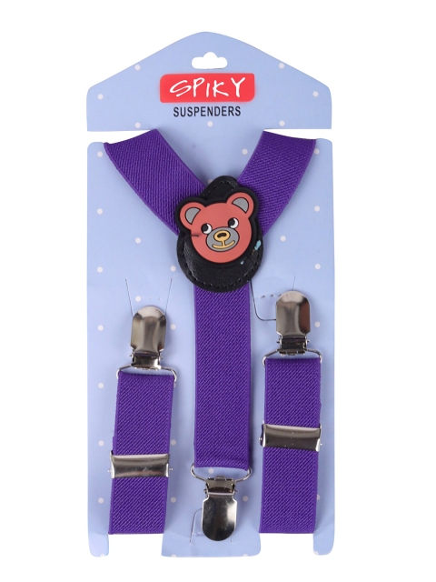 

Spiky Boys Purple Solid Adjustable Y-back Elastic Suspenders