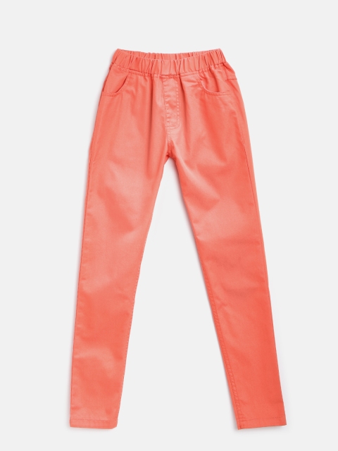 

612 league Girls Coral Orange Jeggings