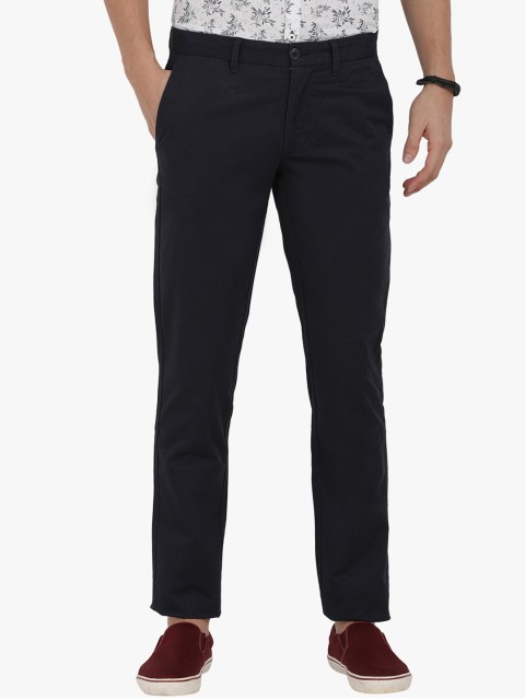 

t-base Men Navy Blue Easy Wash Trousers