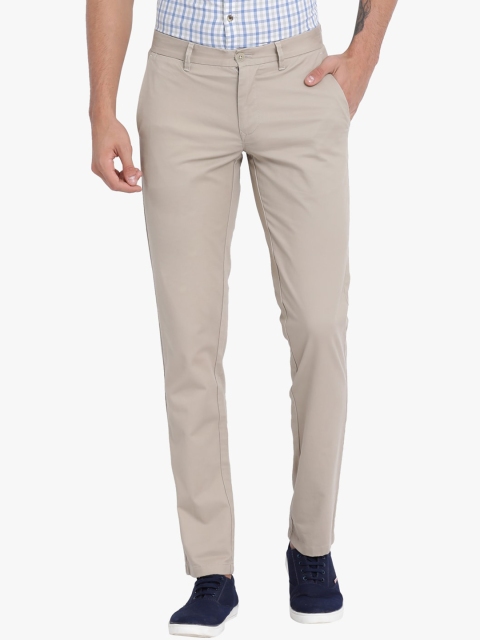 

t-base Men Cream-Coloured Easy Wash Trousers