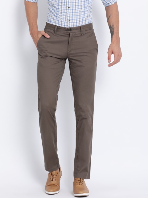 

t-base Men Brown Easy Wash Chinos Trousers