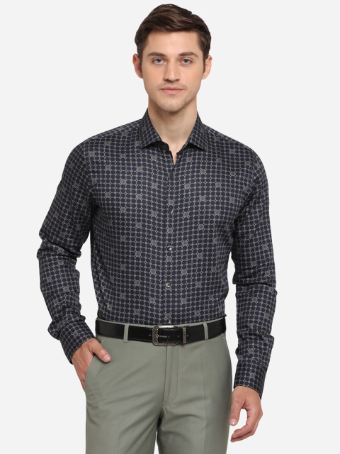 

WYRE Men Blue Slim Fit Checked Formal Shirt