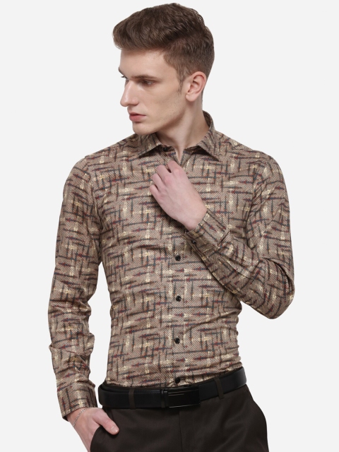 

WYRE Men Grey Printed Formal Shirt