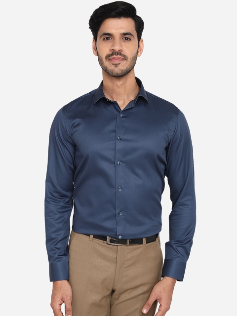 

WYRE Men Blue Slim Fit Pure Cotton Formal Shirt