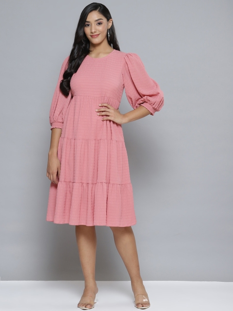 

Femella Pink Chiffon Midi Dress