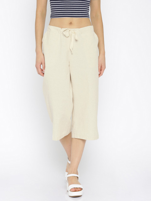 

AND Women Off-White Culottes Trousers