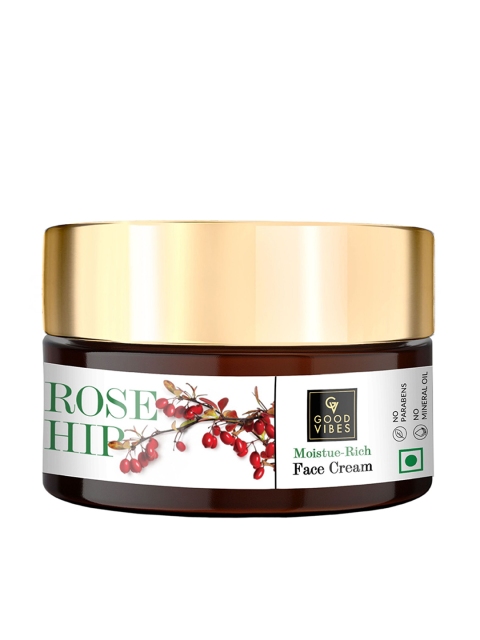 

Good Vibes Rosehip Moistue-Rich Face Cream 100 g, White