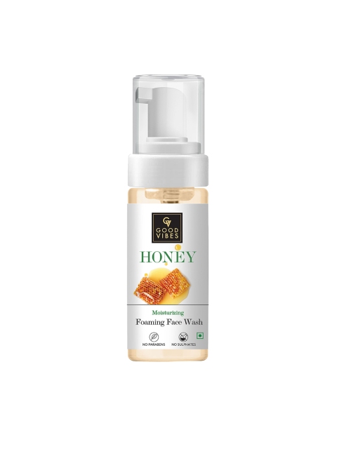 

Good Vibes Moisturizing Foaming Face Wash with Honey 150 ml, White