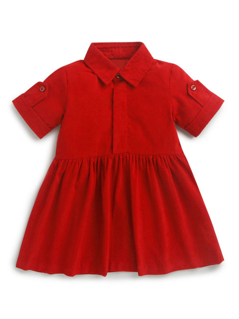 

Hopscotch Red Off-Shoulder Peplum Dress