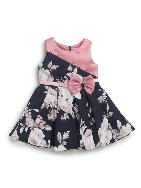 

Hopscotch Navy Blue Floral Dress