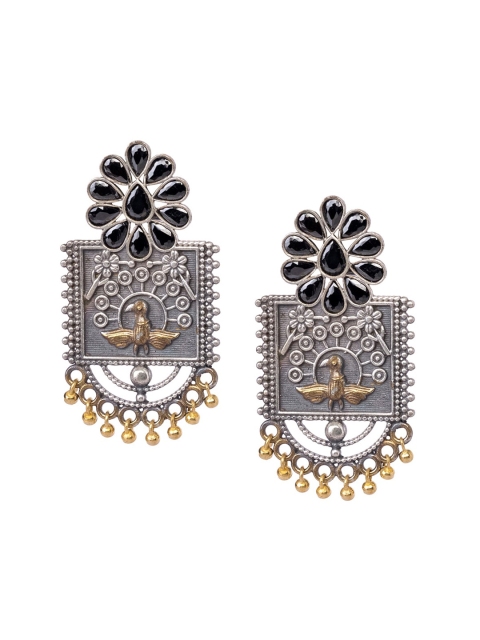 

INDYA Black Contemporary Drop Earrings