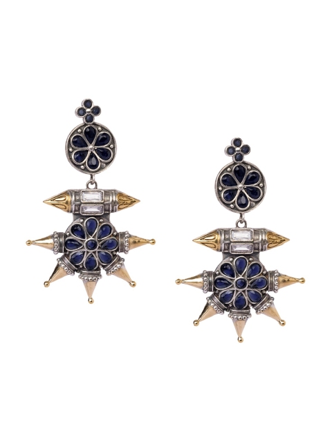 

INDYA Blue Contemporary Drop Earrings