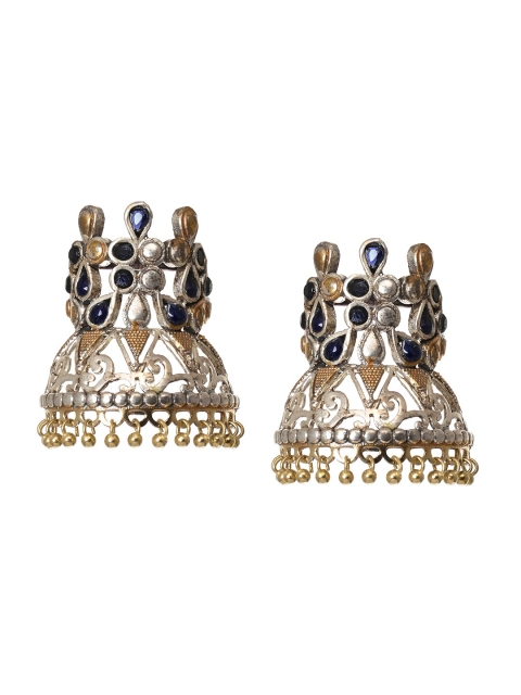 

INDYA Blue Contemporary Jhumkas Earrings