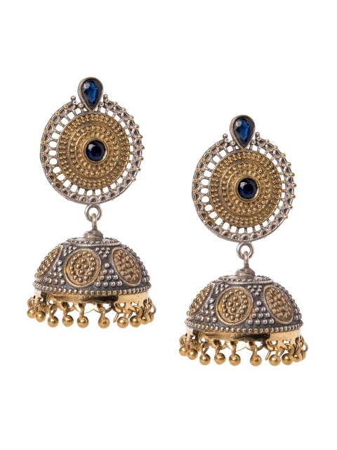 

INDYA Blue Contemporary Jhumkas Earrings