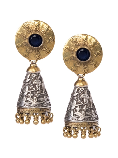 

INDYA Blue Contemporary Jhumkas Earrings