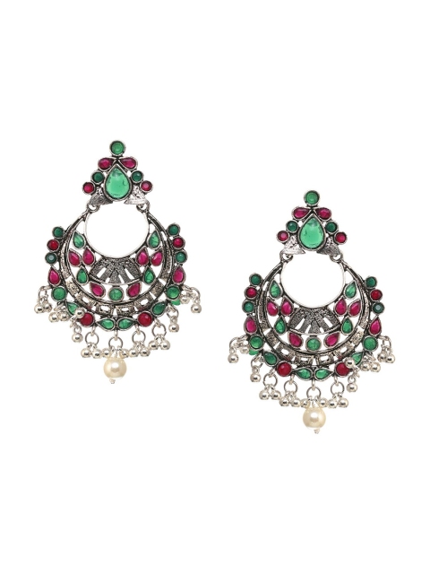 

INDYA Multicoloured Contemporary Chandbalis Earrings, Multi