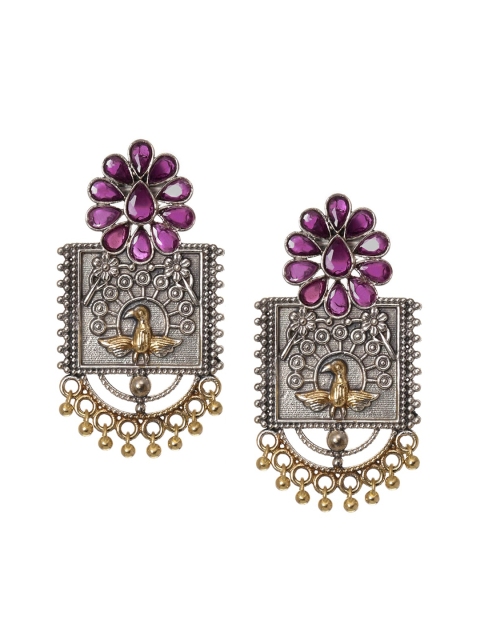 

INDYA Pink Contemporary Drop Earrings