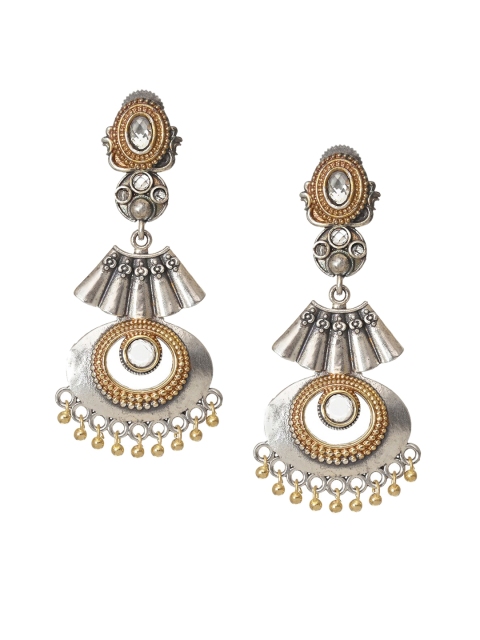 

INDYA White Contemporary Drop Earrings
