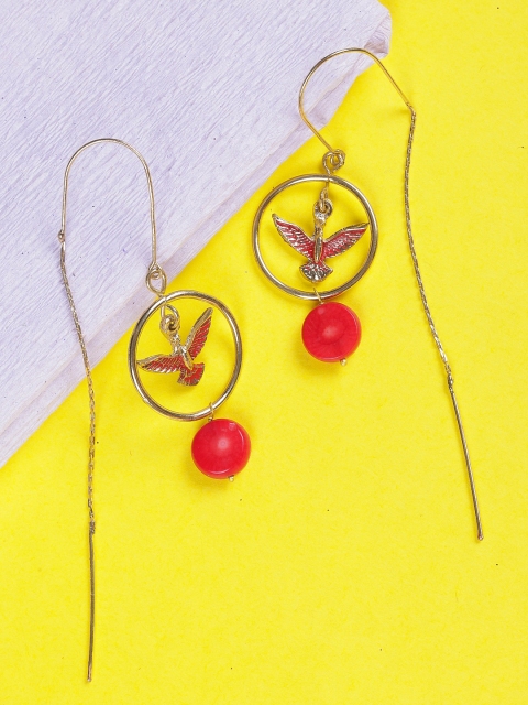 

DIVA WALK EXCLUSIVE Red Contemporary Drop Earrings