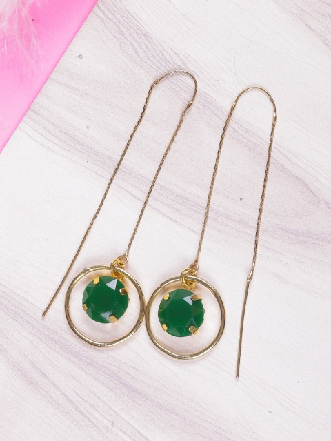 

DIVA WALK EXCLUSIVE Green Geometric Studs Earrings