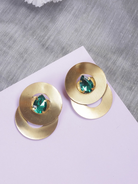 

DIVA WALK EXCLUSIVE Green Contemporary Studs Earrings