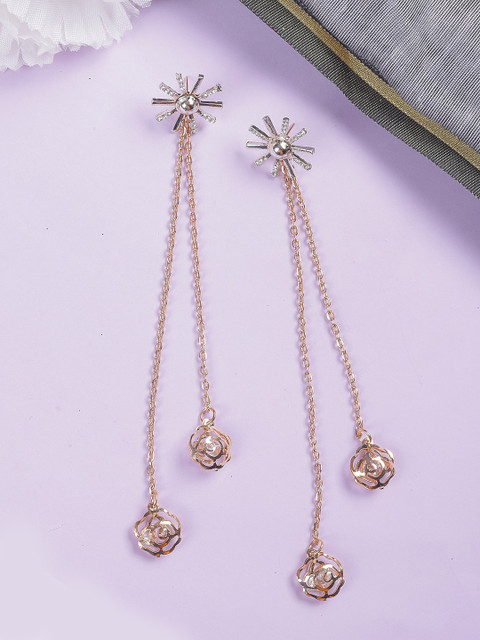 

DIVA WALK EXCLUSIVE Rose Gold Contemporary Drop Earrings