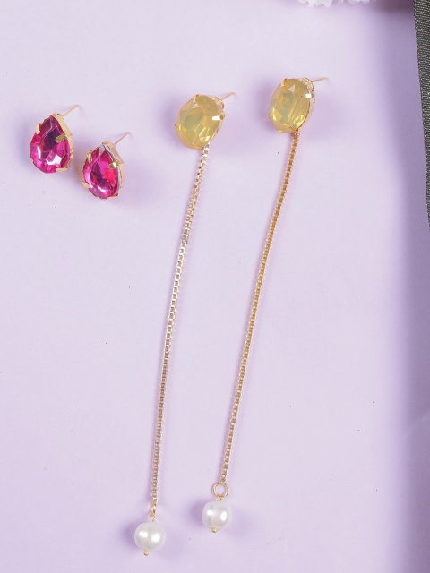 

DIVA WALK EXCLUSIVE Yellow Contemporary Drop Earrings