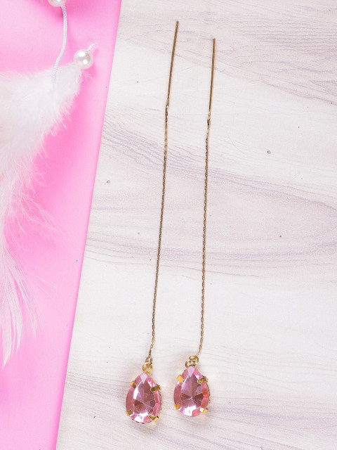 

DIVA WALK EXCLUSIVE Pink Teardrop Shaped Drop Earrings