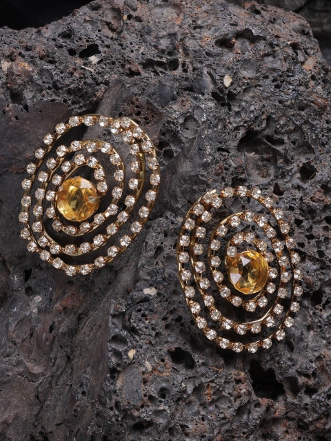 

DIVA WALK EXCLUSIVE Yellow Geometric Studs Earrings