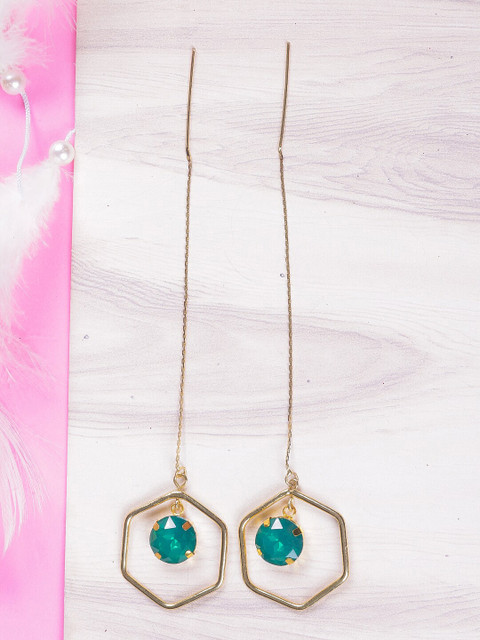 

DIVA WALK EXCLUSIVE Teal Geometric Drop Earrings