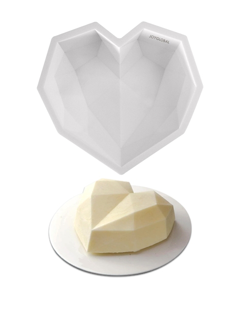 

JoyGlobal White Silicone Heart Entremet Baking Mould