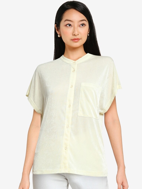 

ZALORA BASICS Women Beige Solid Casual Shirt