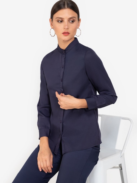 

ZALORA WORK Women Navy Blue Casual Shirt