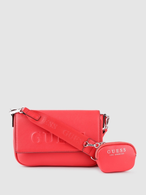 

GUESS Women Red Solid Structured Sling Bag