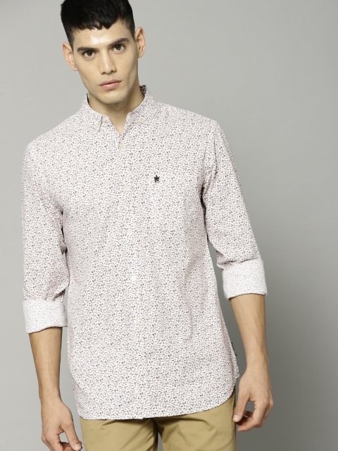

French Connection Men Off-White Printed Casual Shirt