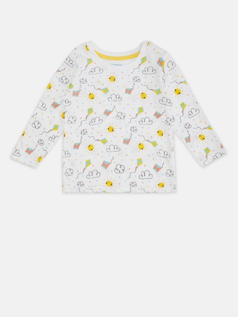 

Pantaloons Baby Boys White Printed T-shirt