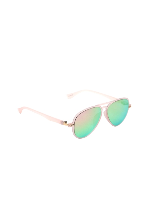 

Spiky Kids Pink Lens & Gold-Toned Aviator Sunglasses with UV Protected Lens